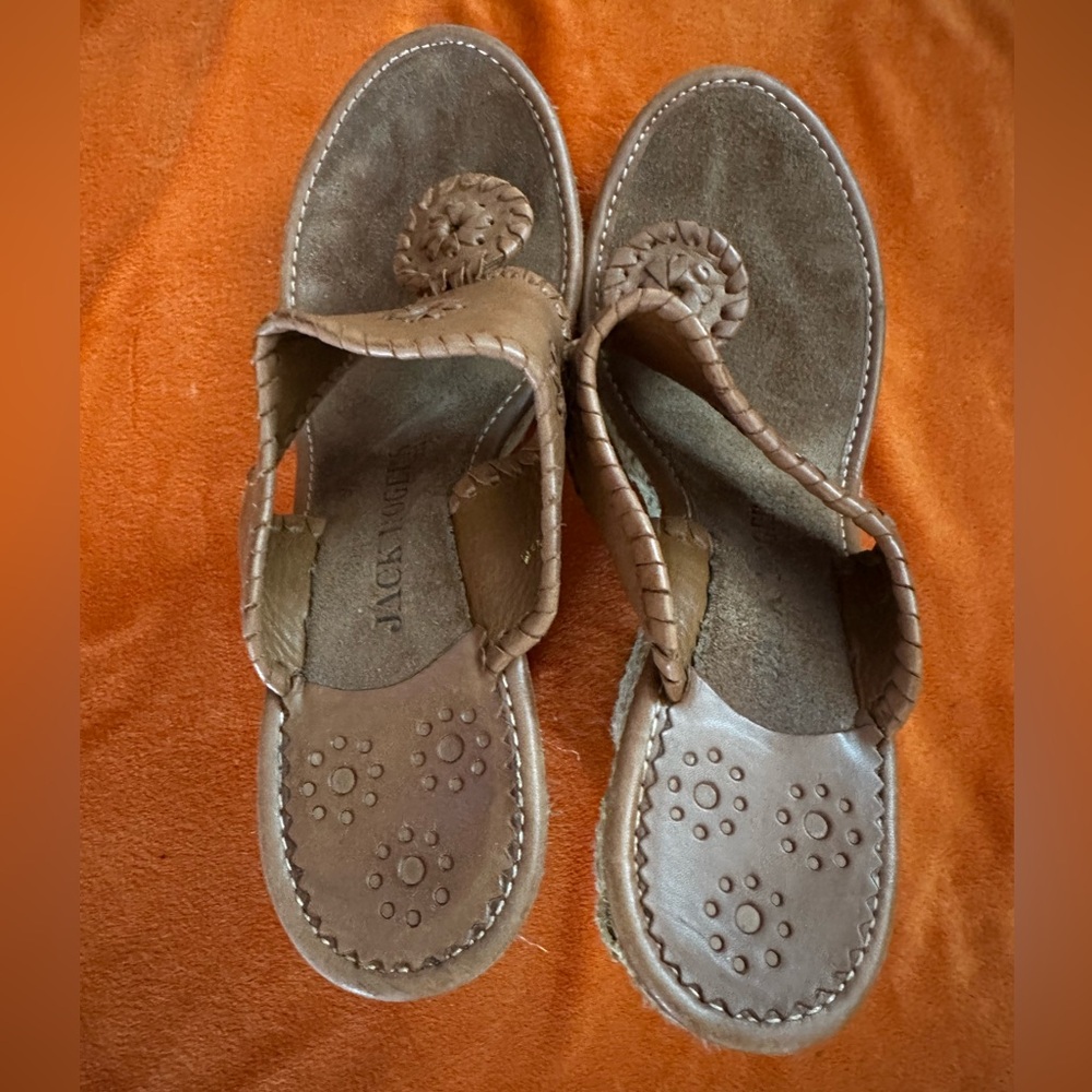 Jack Rogers Brown Leather Sandals